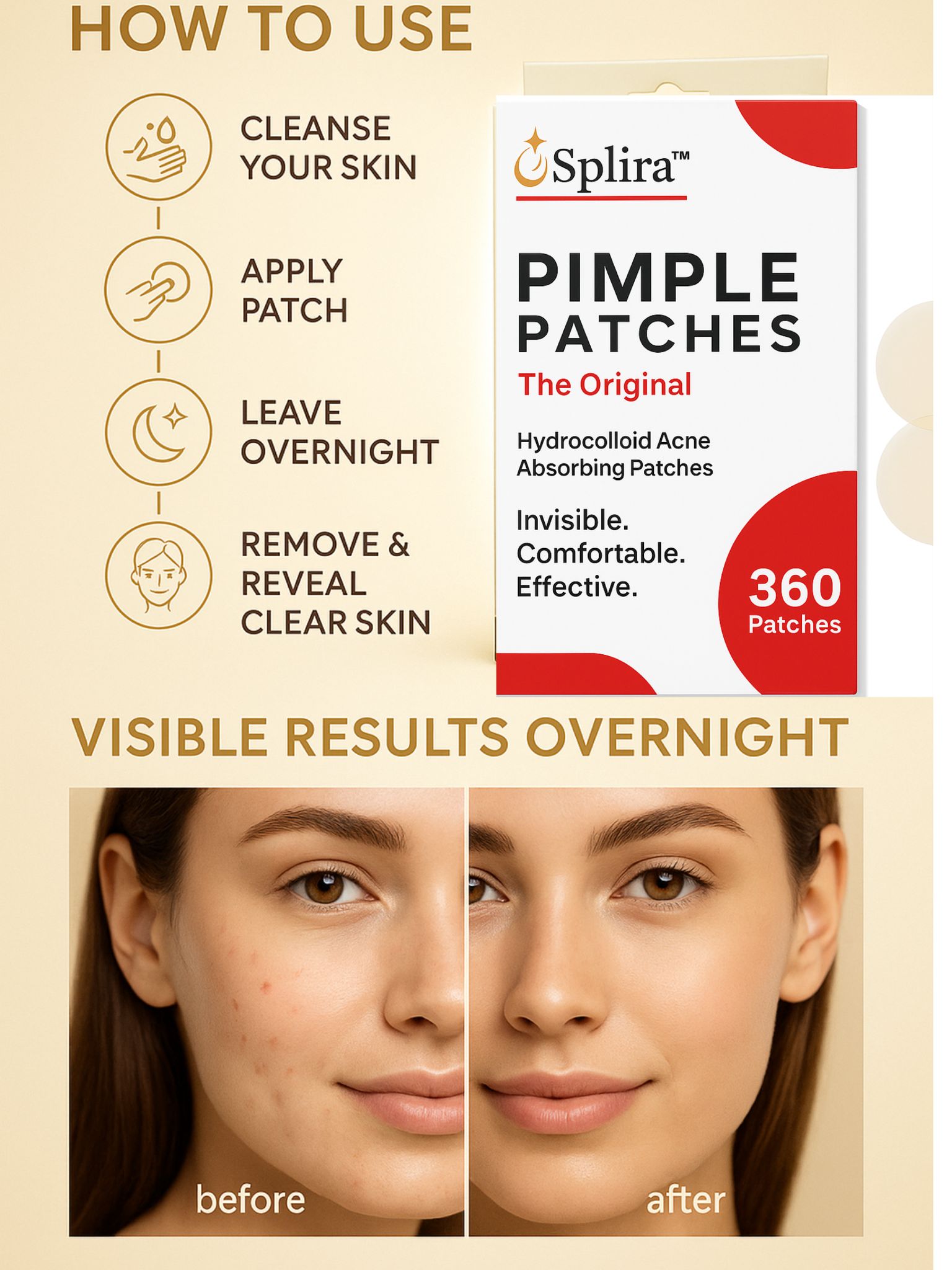 WhatsApp Image 2025-10-14 at 22.39.16_c92343ae Splira Pimple Patches – Advanced Invisible Hydrocolloid Acne Healing Dots for Blemishes & Spots – 360 Count Fast Acne Treatment - Image 2
